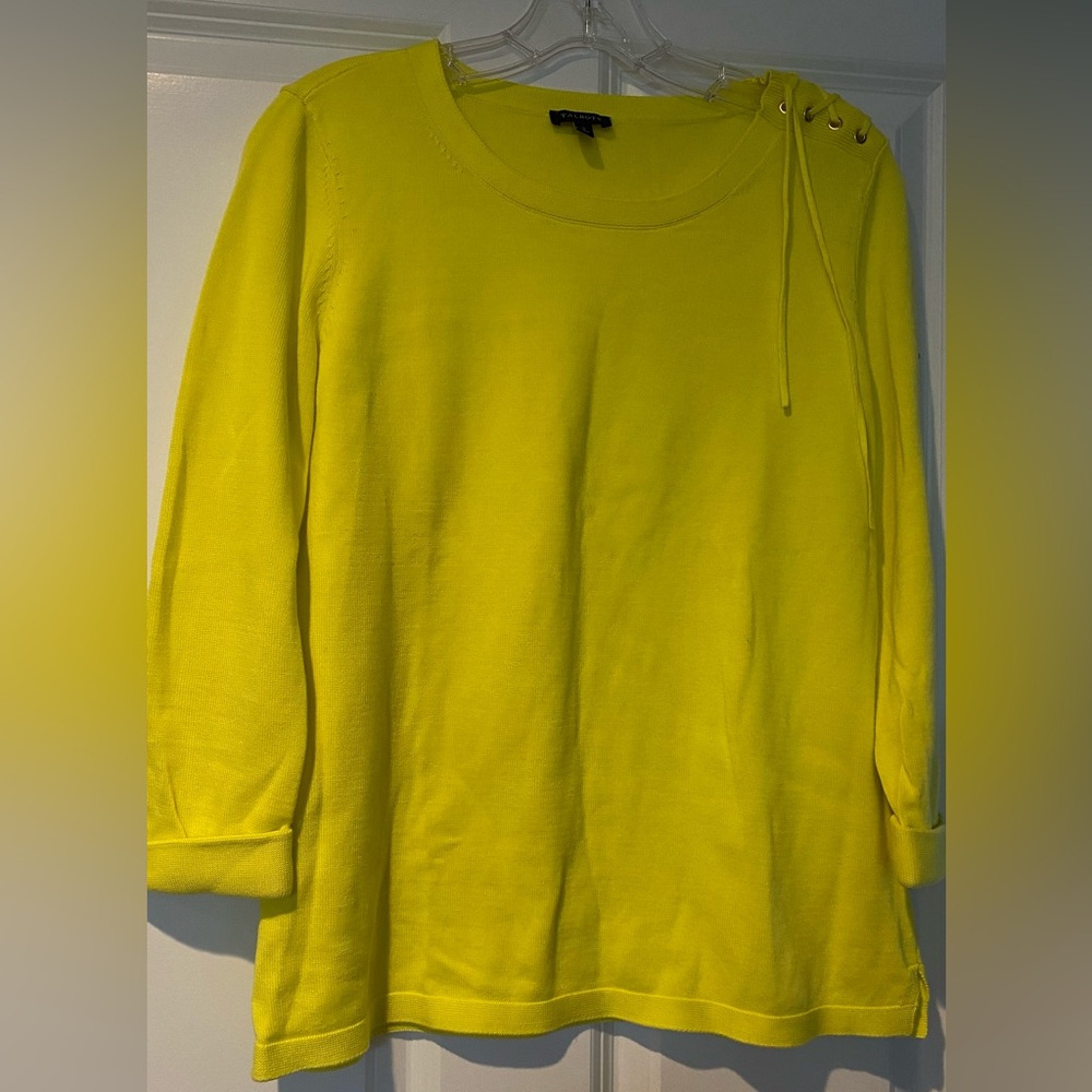 Talbots Yellow Knit Women’s Top Sz S